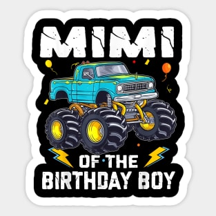 Mimi Of The Birthday Boy Monster Truck Bday Family Sticker